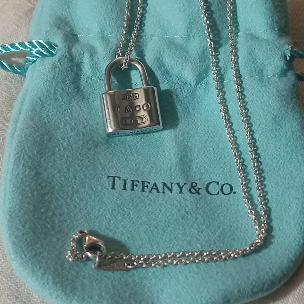 Tiffany & Co. 1837 Padlock Necklace, Sterling Silver - Picture 11 of 11